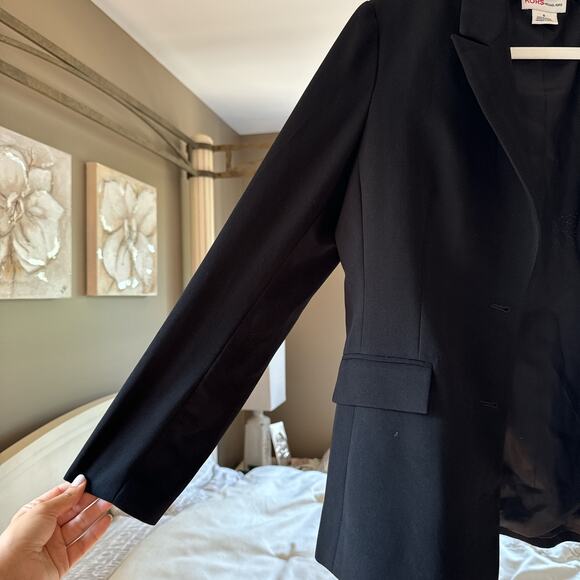 KORS Michael Kors Women's Two Button Front Casual Sport Coat Black Blazer | 8 - Picture 6 of 8
